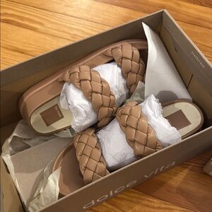 Dolce Vita Tan Woven Sandals